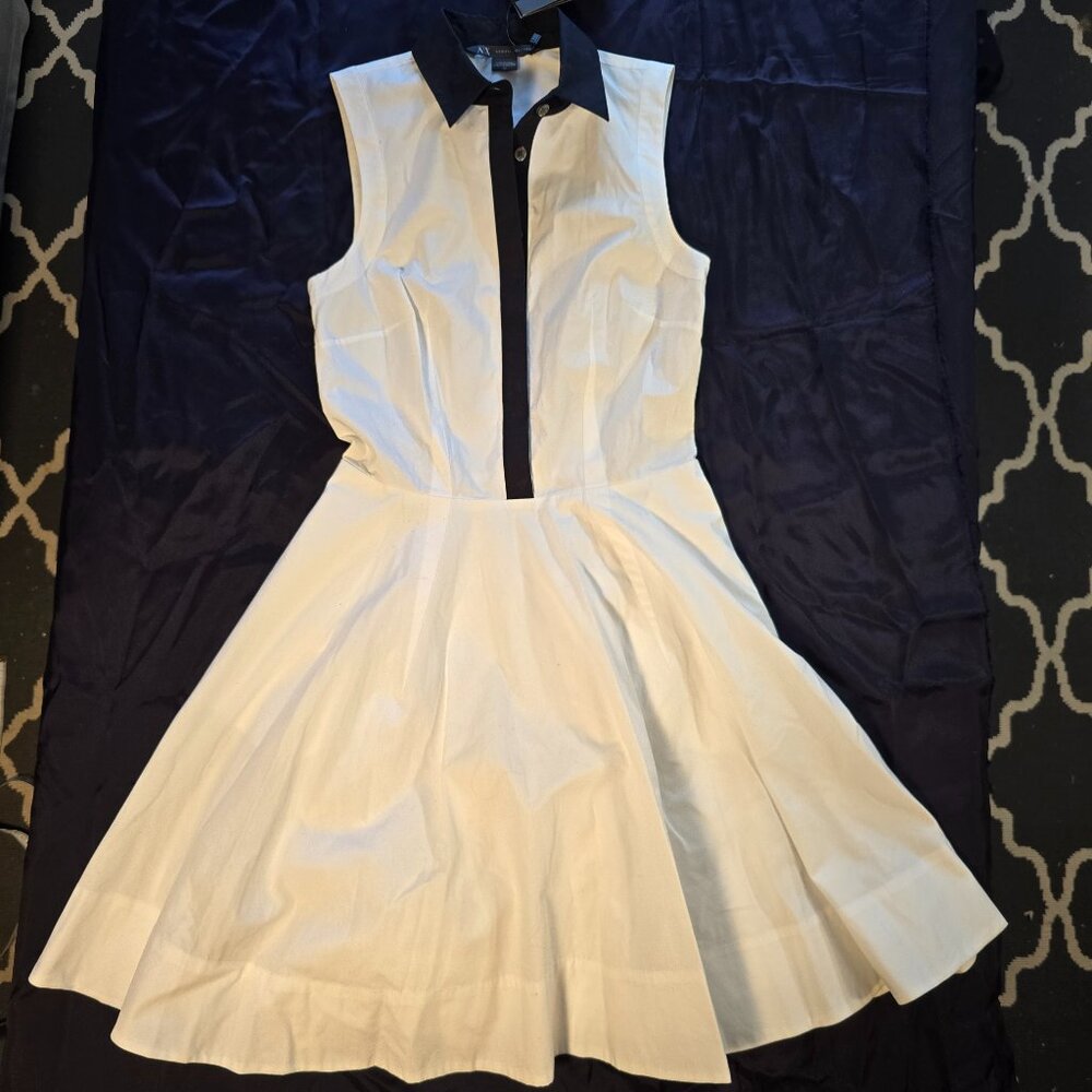 ARMANI EXCHANGE white cotton summer dress